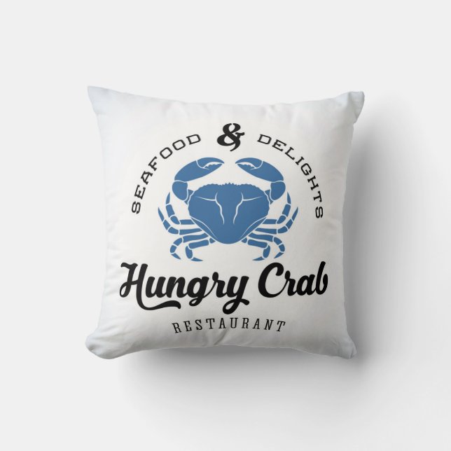 Hungry Crab Restaurant Poster Cushion (Front)