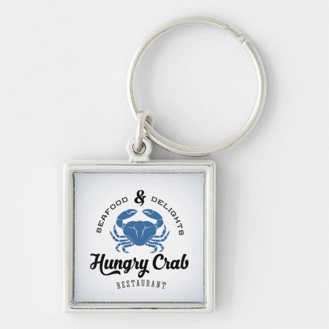 Hungry Crab Restaurant Poster Key Ring (Front)