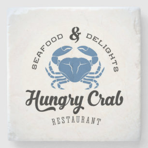 Hungry Crab Restaurant Poster Stone Coaster
