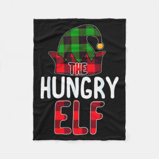 Hungry Elf Matching Family Group Christmas Party P Fleece Blanket