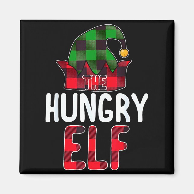 Hungry Elf Matching Family Group Christmas Party P Magnet (Front)