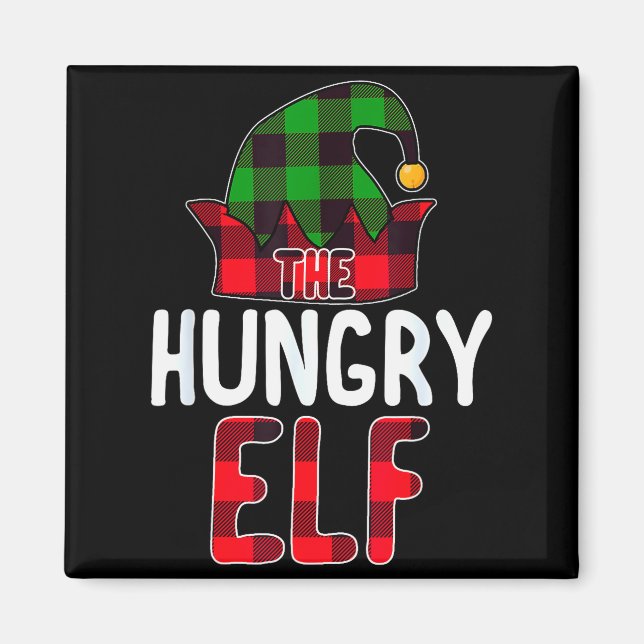 Hungry Elf Matching Family Group Christmas Party P Magnet (Front)