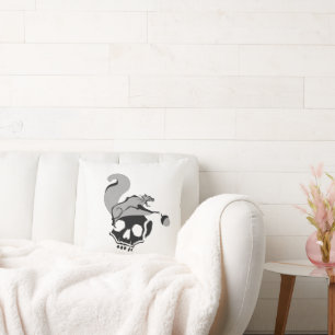 Hungry Flying Grey Death Squirrel Cushion