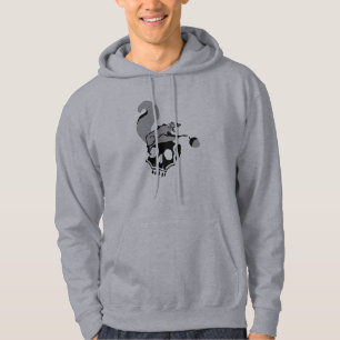 Hungry Flying Grey Death Squirrel Hoodie