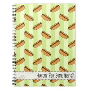 Hungry For Some Ideas? (Hot Dog) - Spiral Notebook