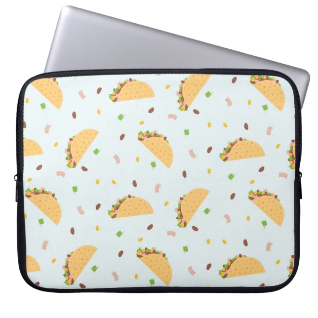 Hungry For Tacos Pattern Laptop Sleeve (Front)