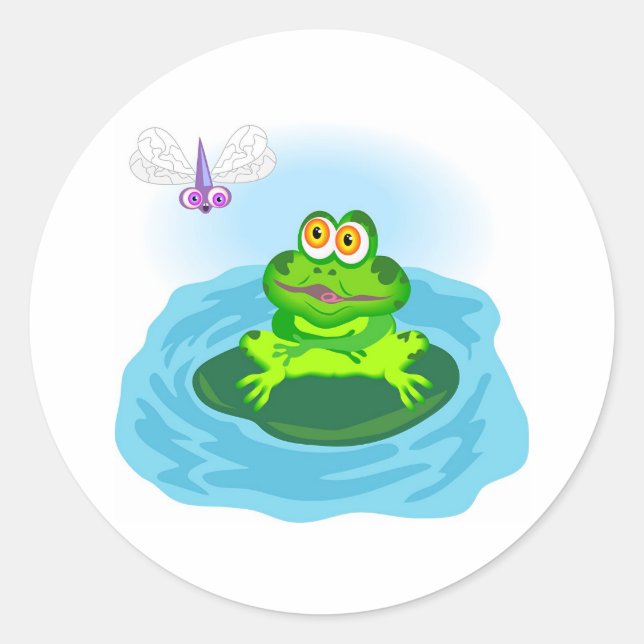 Hungry Frog Classic Round Sticker (Front)