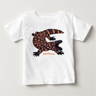 Hungry gila monster lizard cartoon illustration baby T-Shirt