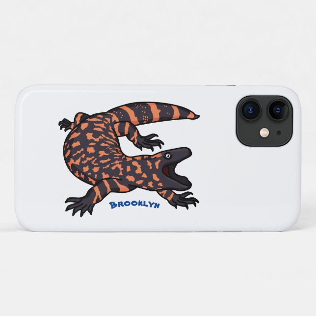 Hungry gila monster lizard cartoon illustration Case-Mate iPhone case (Back (Horizontal))