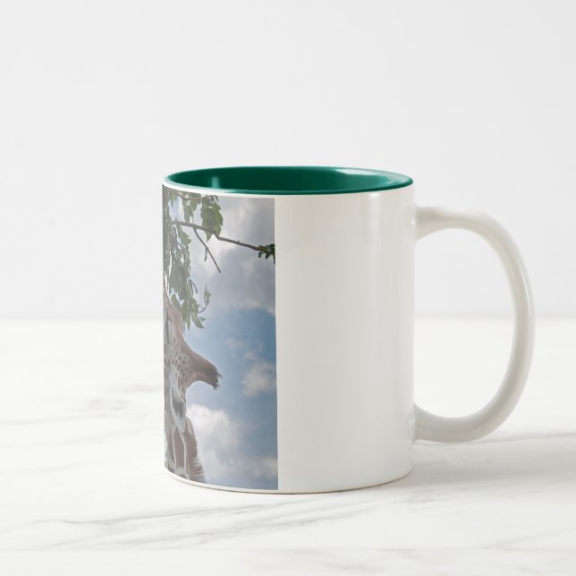 Hungry Giraffe Two-Tone Coffee Mug (Right)