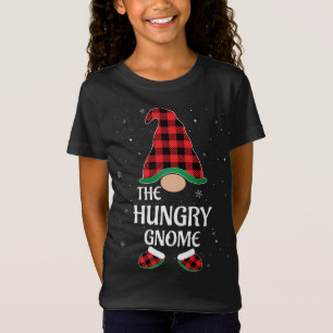 Hungry Gnome Buffalo Red Plaid Matching Christmas T-Shirt