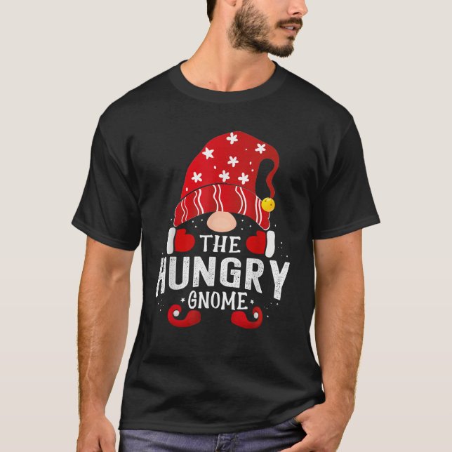 Hungry Gnome Matching Christmas PJS For Family  T-Shirt (Front)