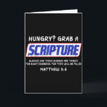 Hungry Grab A Scripture Funny Christian God Jesus  Card<br><div class="desc">Hungry Grab A Scripture Funny Christian God Jesus Men Women</div>