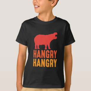 Hungry Hippo Zoo Animal Pun Hangry Hippopotamus T-Shirt