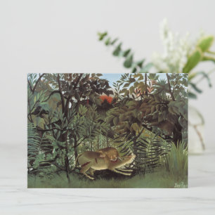 Hungry Lion by Henri Rousseau, Vintage Wild Animal