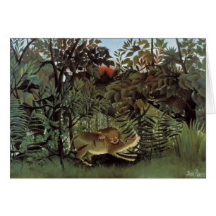 Hungry Lion by Henri Rousseau, Vintage Wild Animal