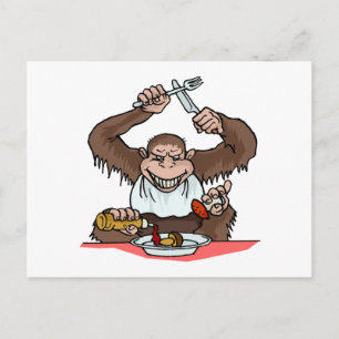 Hungry Monkey Postcard