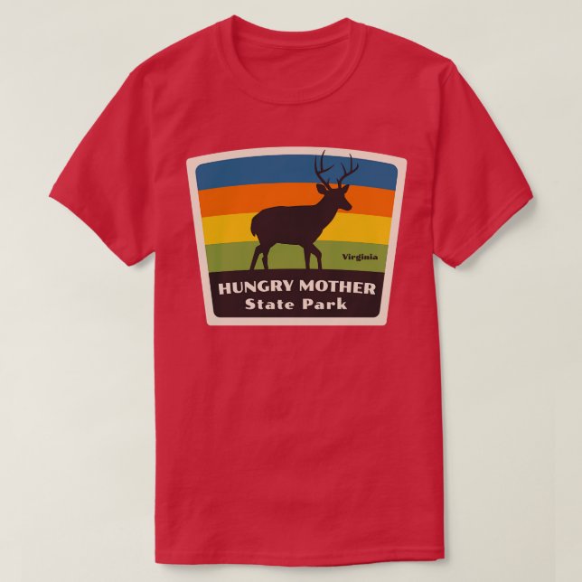 Hungry Mother State Park Virginia Roaming Deer T-Shirt (Design Front)