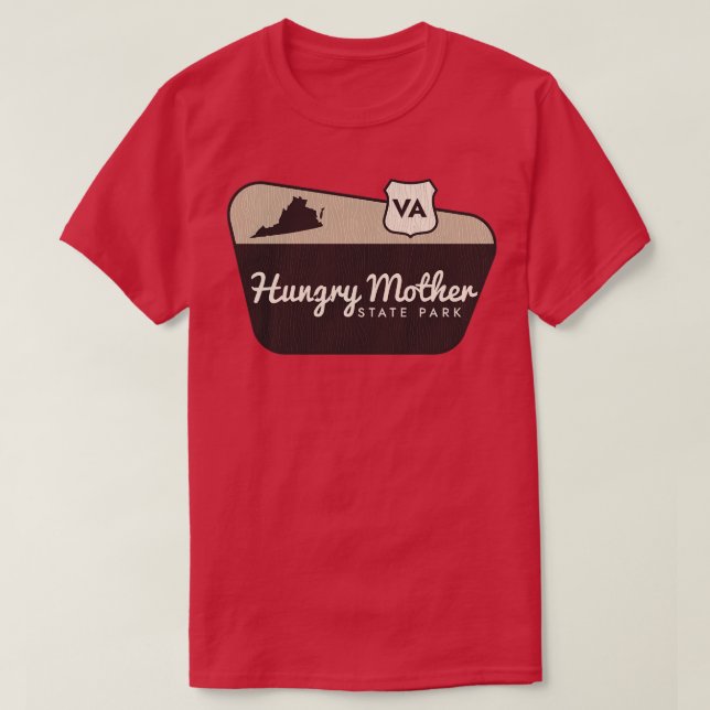 Hungry Mother State Park Virginia Welcome Sign T-Shirt (Design Front)