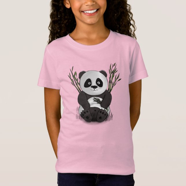 Hungry panda hand drawn illustration T-Shirt (Front)
