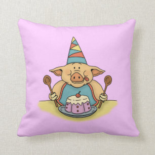 hungry piggy funny pillow