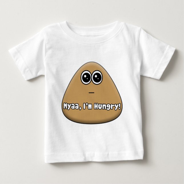 Hungry Pou logo with text - Baby T-Shirt (Front)