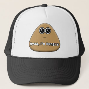 Hungry Pou logo with text - Hat
