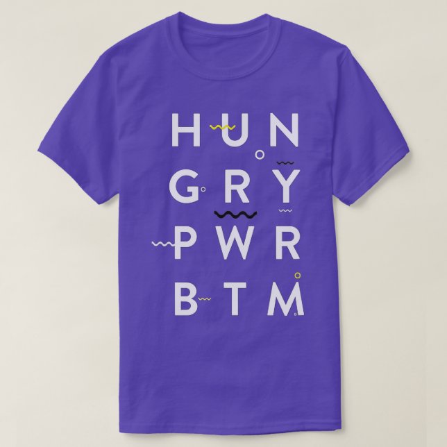 Hungry Power Bottom  Fun Gay  T-Shirt (Design Front)