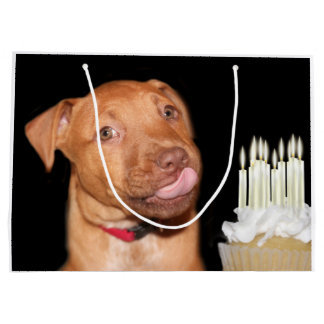 Hungry Puppy birthday Large Gift Bag