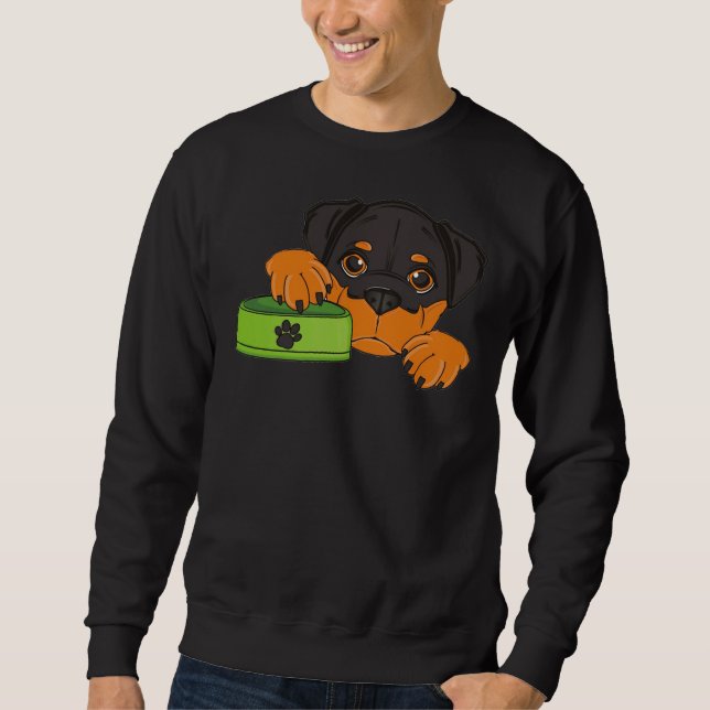 Hungry Rottweiler Sweatshirt (Front)