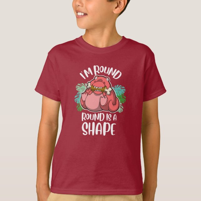 Hungry Round Dinosaur - T-rex T-Shirt (Front)