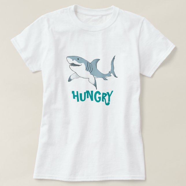 Hungry Shark ladies T T-Shirt (Design Front)