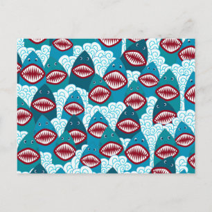 Hungry Sharks Postcard