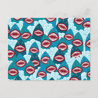 Hungry Sharks Postcard