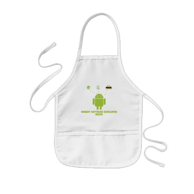 Hungry Software Developer Inside (Android) Kids Apron (Front)