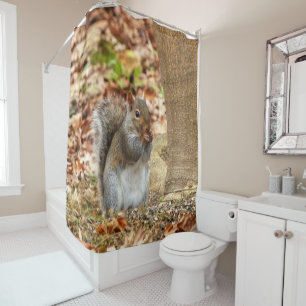 Hungry Squirrel Shower Curtain