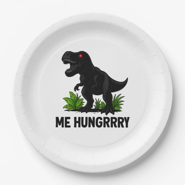 Hungry T-Rexx Paper Plate (Front)