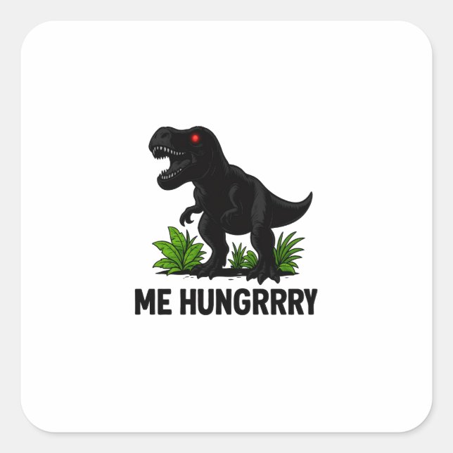 Hungry T-Rexx Square Sticker (Front)