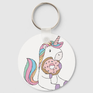 Hungry Unicorns Colorful Unicorn Art Cute Art Key Ring