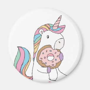 Hungry Unicorns Colourful Unicorn Art Cute Art  Magnet