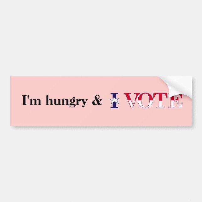 Hungry Vote bumper sticker (Front)