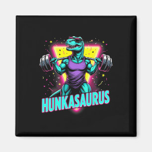 Hunkasaurus Weightlifting Bodybuilding Gym Workout Magnet