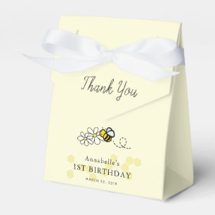 Hunny Bee Daisy Floral Yellow Girl Birthday Favour Box