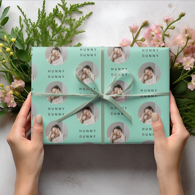  Hunny Bunny Photo Easter Yellow | Personalised  Wrapping Paper (Creator Uploaded)