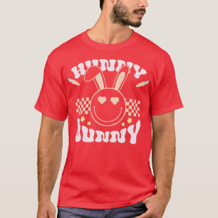 Hunny Bunny Smile Face Chequerboard Pattern T-Shirt