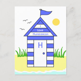 Hunstanton Beach Hut Postcard