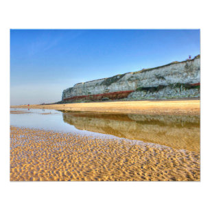 Hunstanton Cliffs Reflected at Low Tide, Norfolk Photo Print