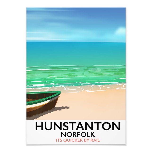 Hunstanton Norfolk Beach travel poster (Front)