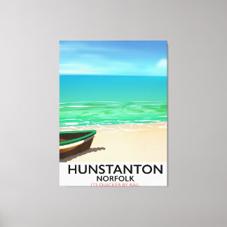 Hunstanton Norfolk Beach travel poster Canvas Print