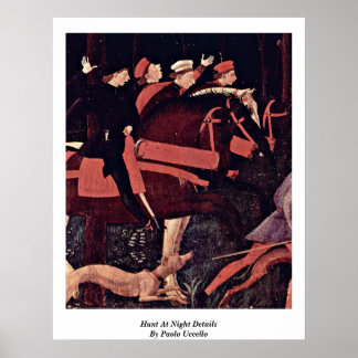 Hunt At Night Details By Paolo Uccello Poster